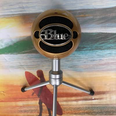 Blue Snowball USB Condenser microphone Mic 2010s - Textured White recording, podcast pro audio image 5
