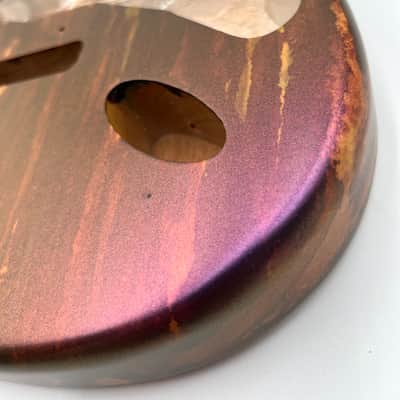 Warmtone Custom Guitars Strat Style Guitar Body “Metallic Purple Pour” image 13