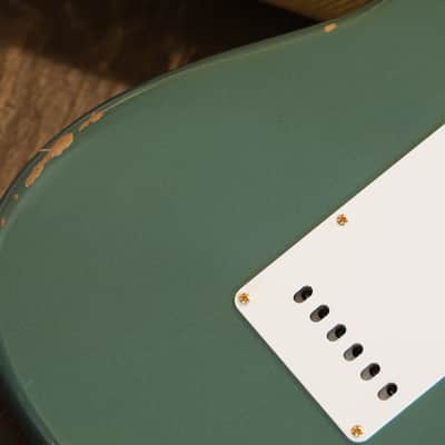 2021 Fender Custom Shop 1956 Reissue Stratocaster Electric Guitar Relic Sherwood Green Metallic + COA OHSC image 16