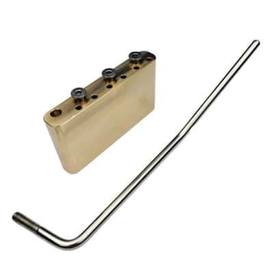 Electric guitar bridge pure copper brass base stainless steel base image 5