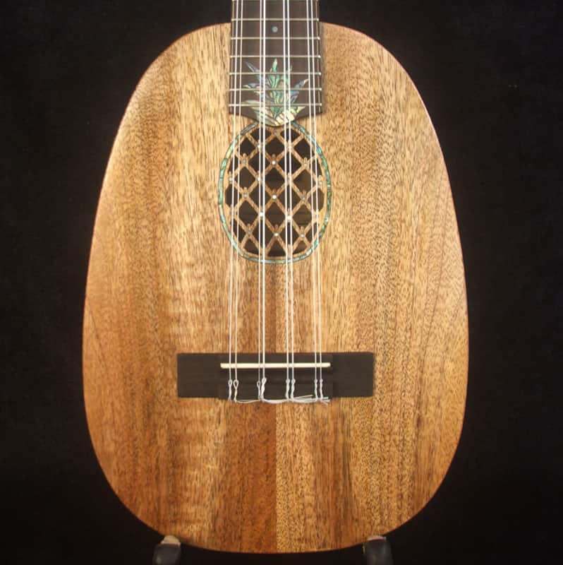 Handmade 8 String Tenor Ukulele, Solid Mango, Zebra wood Pineapple, Abalone Inlay, Soft-bag, Bruce Wei UAW17-2119-1 image 1
