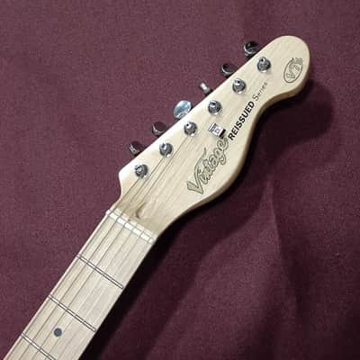 Vintage V75 ReIssued Electric Guitar - Laguna Blue image 9