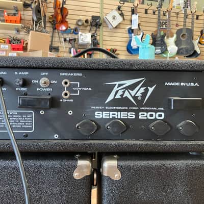 1980’s Peavey PA-200 W/2 2x10 Speakers- Black image 5