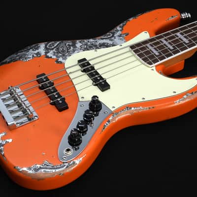 Dhatarattha DEB5 Jazz Bass 5 string - PAISLEY RELIC image 8