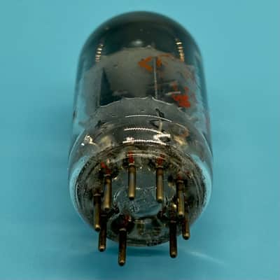 1960s General Electric 12AU7A ECC82 Vintage GE Black Plate Halo Getter Tube!T318 image 6
