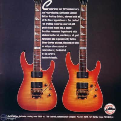 Jackson Archtop Soloist LTD 1991 Cherry Red Sunburst image 10