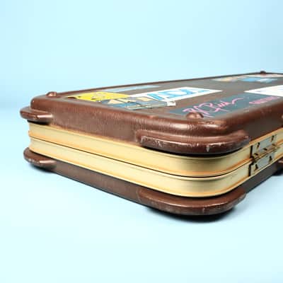 Original Vintage Hardshell Guitar Case Fender 1980s Walnut Elite Stratocaster image 17