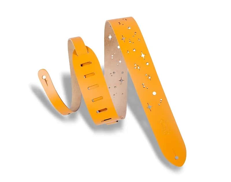 Levy's M12GSC 2" Galaxy Punch Out Leather Guitar Strap image 5