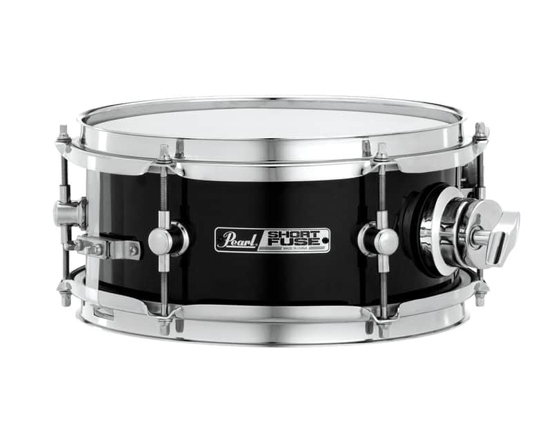 Pearl Short Fuse 10"x4.5" Snare Drum w/ Mount And Clamp - Jet Black image 1