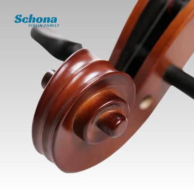 SCHONA SC-01ME - Matte Finish Solid Wood Handmade Cello with Spruce Top Maple Back/Sides 4/4 Sizey Level Exam Cello for Beginners image 4