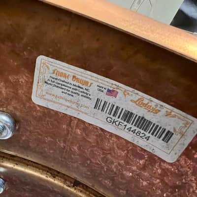 MINT: only 12 made, rare Ludwig Raw Hammered Bronze Phonic 8x14" Snare image 7