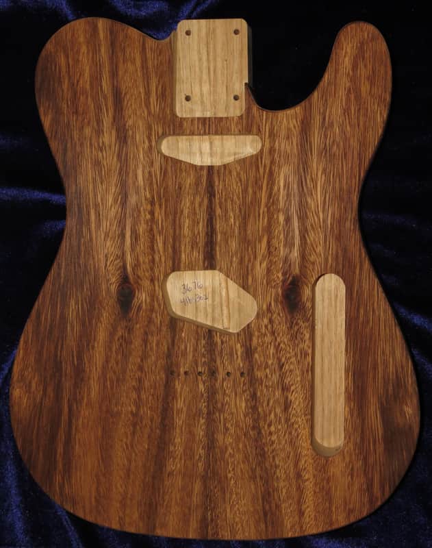 Acacia Koa Top \ Butternut Tele Style Body 4lbs 3oz #3676  *IMPORT CHARGES INCLUDED image 1