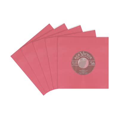 (100) Super Heavyweight Plastic Polylined Red Paper Inner Sleeves for 7 inch 45rpm Records - Archival Quality, Acid-Free, Static-Free - Premium Protection - #07IARE image 11