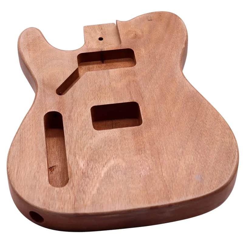 Left Handed Mahogany Wood Guitar Tele Style Body image 1