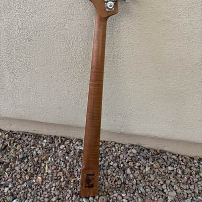 Warmoth Roasted Flame Maple Jazz Bass Neck image 3