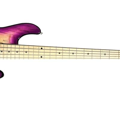 Lakland Skyline 55-02 Custom, Spalt Violet Burst / Maple  9.5 LBS *IN STOCK* image 8