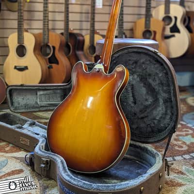 Eastman T64/v-T-GB Thinline Hollow Body Electric Guitar Antique Gold Burst w/ Hard Case image 9