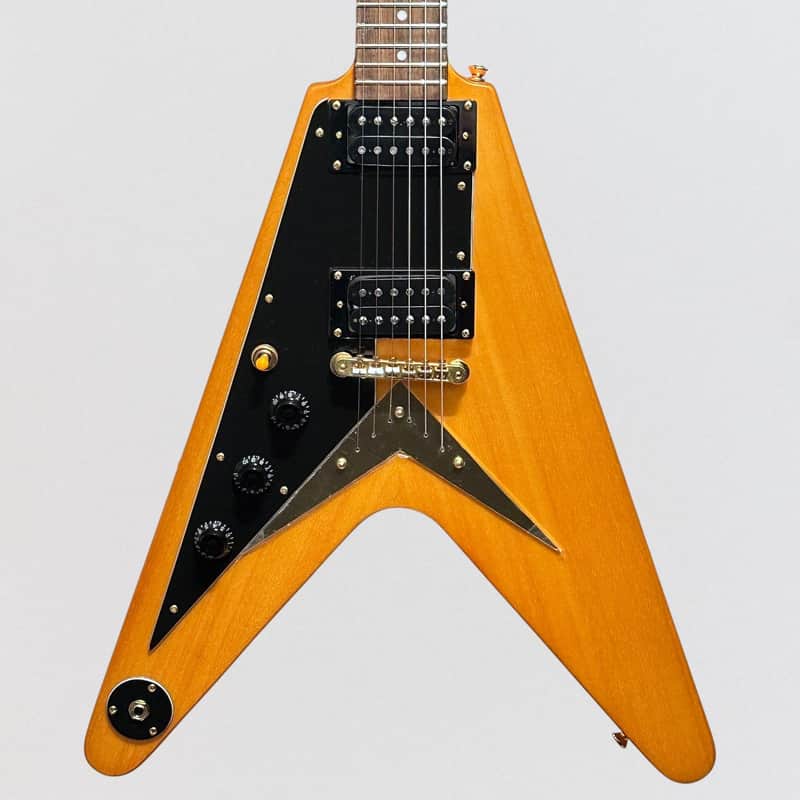 Epiphone 1958 Korina Flying V Left Handed Electric Guitar - Aged Natural image 1