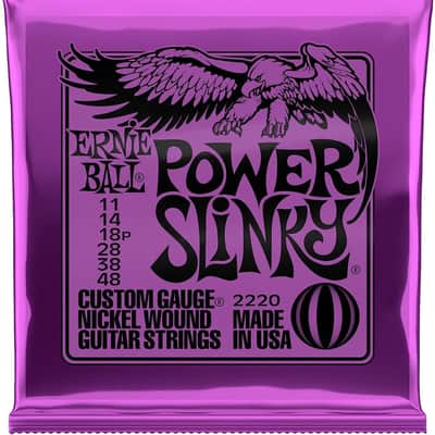 Ernie Ball Power Slinky Nickel Wound Electric Guitar Strings - 11-48 Gauge image 1