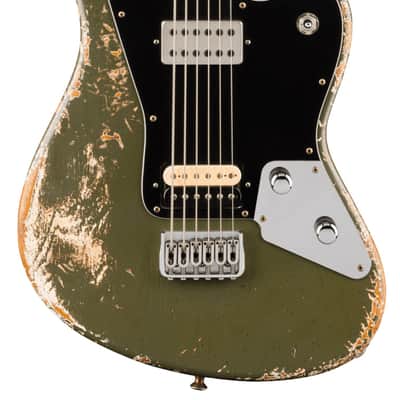 New Jackson Custom Shop Limited Edition Master Built Misha Mansoor Baritone Surfcaster Army Drab Green PREORDER image 2