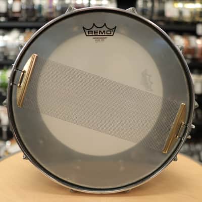 Vintage Milestone Percussion 7x14" Fiberglass Composite Snare Drum (Black) image 11