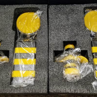 Neat Microphones King Bee 2020s Black/Yellow Pair with  Beeline quad conductor XLR mic cables image 4