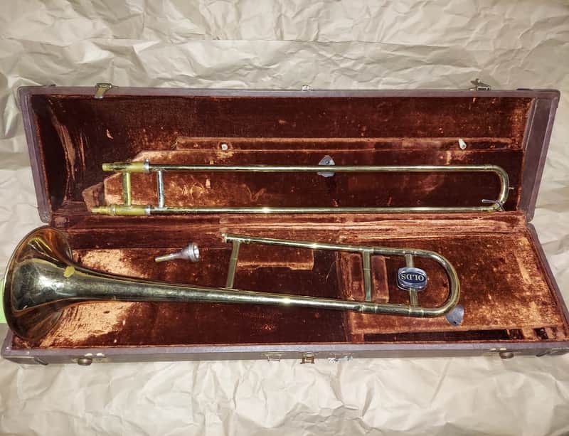 Olds Ambassador Trombone, USA, Brass with Case and Mouthpiece image 1