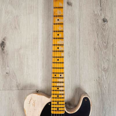 Mint Fender Custom Shop S23 Limited Edition 1950 Double Esquire Heavy Relic Guitar, Aged White Blonde image 5