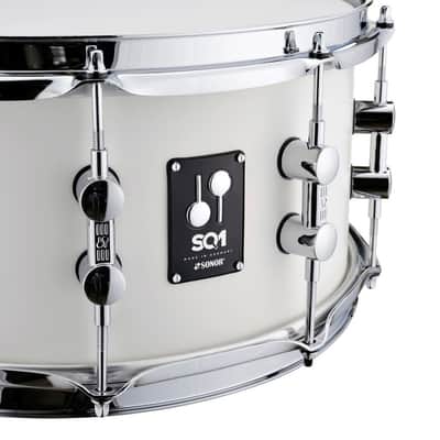 Sonor SQ1 14 In. x 6.5 In. Snare Drum - Satin Pure White (SQ1-1465-SDW-SPW) image 4