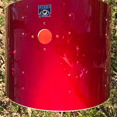 Tama Superstar 16 x 22" Bass drum shell 1980s - Cherry Wine image 7