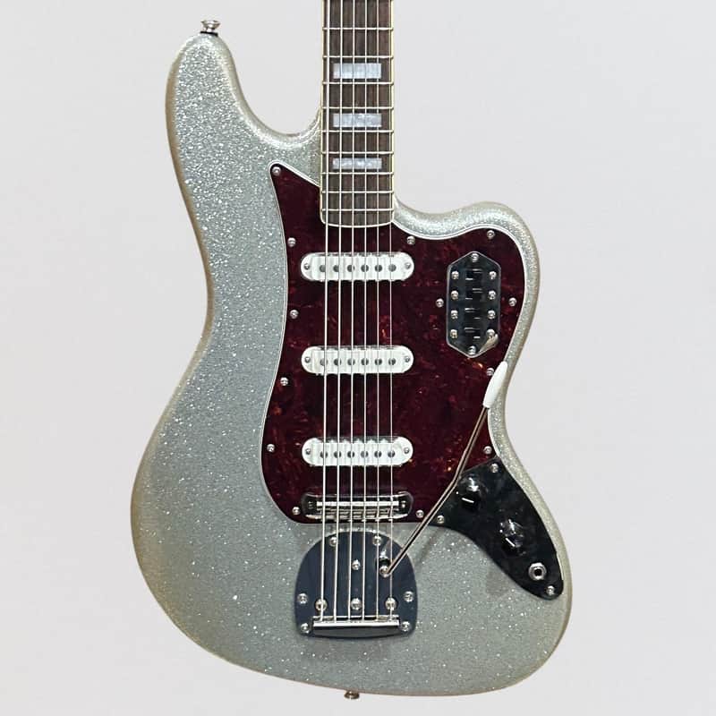 Fender Squier FSR Classic Vibe Bass VI 6 String Electric Bass Guitar - Silver Sparkle