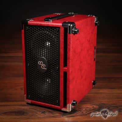 Phil Jones Bass C2 Compact 2x5” 200W 8-ohm Speaker Cabinet w/ Cover - Red image 3