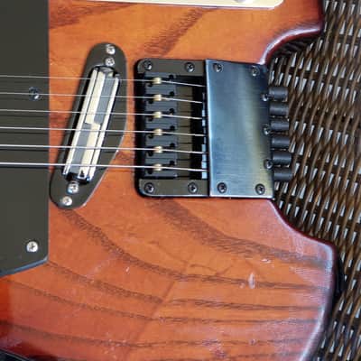 Ed Roman Headless Telecaster 1991 Transparent auburn image 4