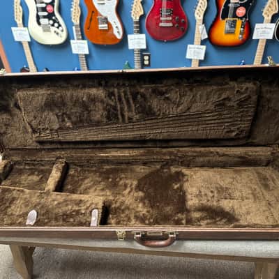 RARE 2001 Fender American Deluxe Zone Bass Vintage Hard Case (OHSC) - Brown Tweed image 2