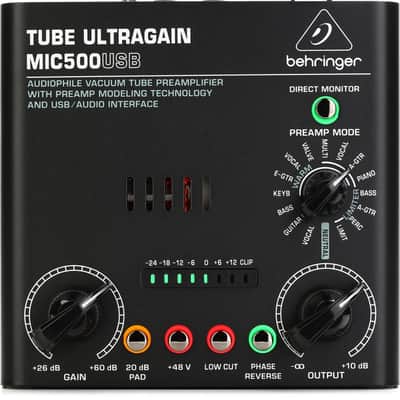 Behringer MIC500USB Tube Microphone Preamp image 1