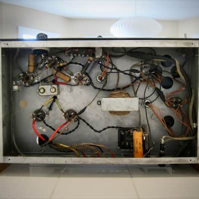 Western Electric Tube Vintage Amp Mono Power Amp Super Rare (2) Raytheon 2A3s Circa-1940s-Black Face Wooden Sides image 25