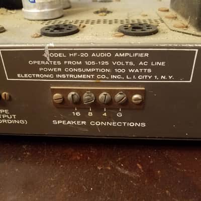 Eico HF-20 mono tube amp hi-fi dual 6L6 with ornamental cage 1959 image 12