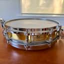1980s Pearl B-914P Free-Floating Brass 14x3.5" Piccolo Snare Drum 1st Gen