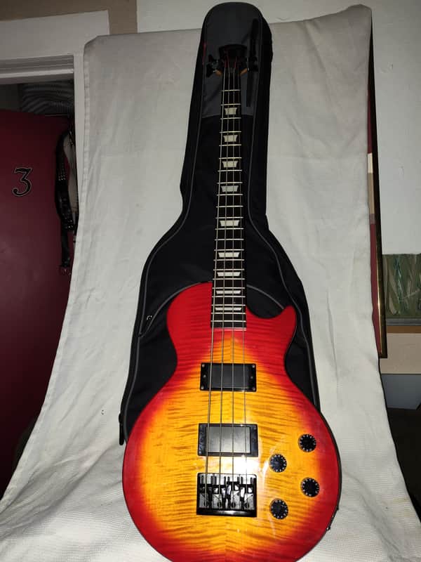 Epiphone Les Paul Bass - Red Burst - with gig bag image 1