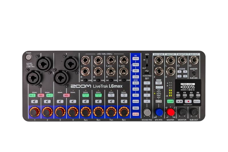 Zoom LiveTrak L6max 12-Channel Portable Digital Mixer and Recorder image 1