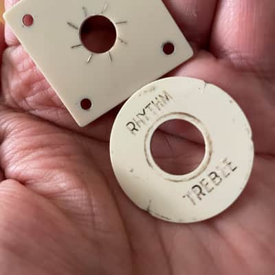 Gibson aged Jack Plate and toggle switch plate set, Les Paul, relic, 59 Parts image 4