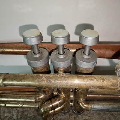 Conn Director "Shooting Star", 18B Trumpet 1956 Tri tone, brass, Nickel, Coprion Bell PLAYER image 14
