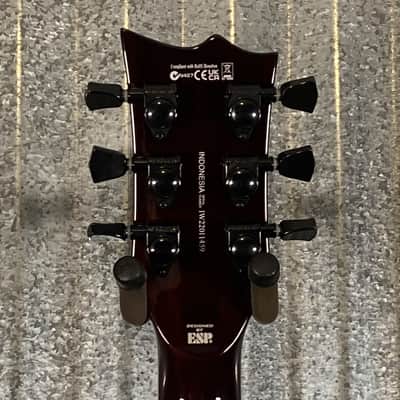 ESP LTD EC-1000 ET Evertune Quilt Top Dark Brown Sunburst Guitar & Case #1459 Used image 7