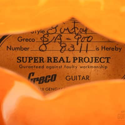 1980 Greco Super Real SA-900 335-Style Vintage Semi-Hollow Guitar Sunburst, Near-Mint w/ Maxon PAFs, Japan image 6