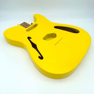 Immagine Hoodoo Telecaster Thinline Body ASH Graffiti Yellow Light htb6559 - 3