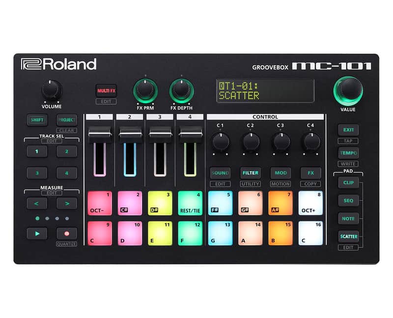 Roland MC-101 4-Track Compact Groovebox Music Production Workstation image 1