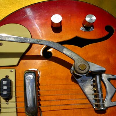 Barney Kessel*Vintage 1960's Norma / Teisco👑Semi-Hollow electric guitar*made-in-Japan image 9