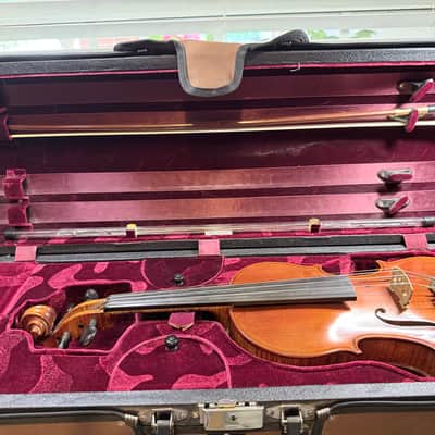 Immagine 1996 Erich Werner 4/4 Violin – Bubenreuth Germany 1996 Erich Werner 4/4 Violin – Bubenreuth Germany – Bow & Fitted Case 1996 - Warm Amber Varnish - 5