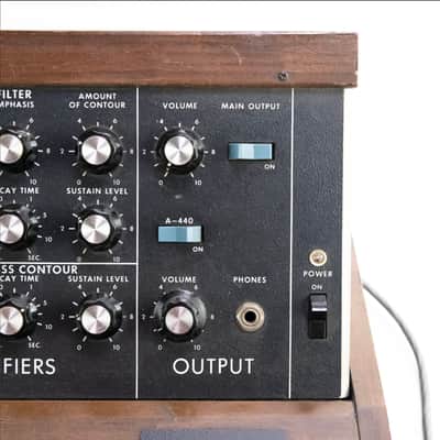 Moog Minimoog Model D 44-Key Monophonic Synthesizer 1971 - 1982 - Black / Wood image 6