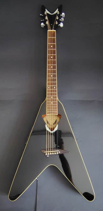 Dean Vcoustic Flying V Black 2008 image 1